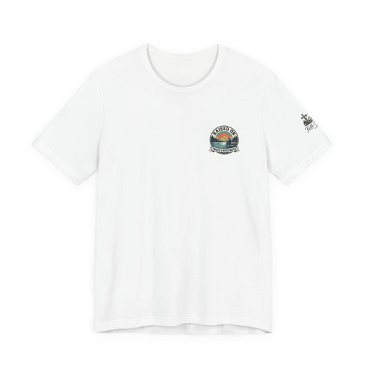 Raised on Prayer & River Water T-Shirt | Fishing Sunset Outdoor Faith Design