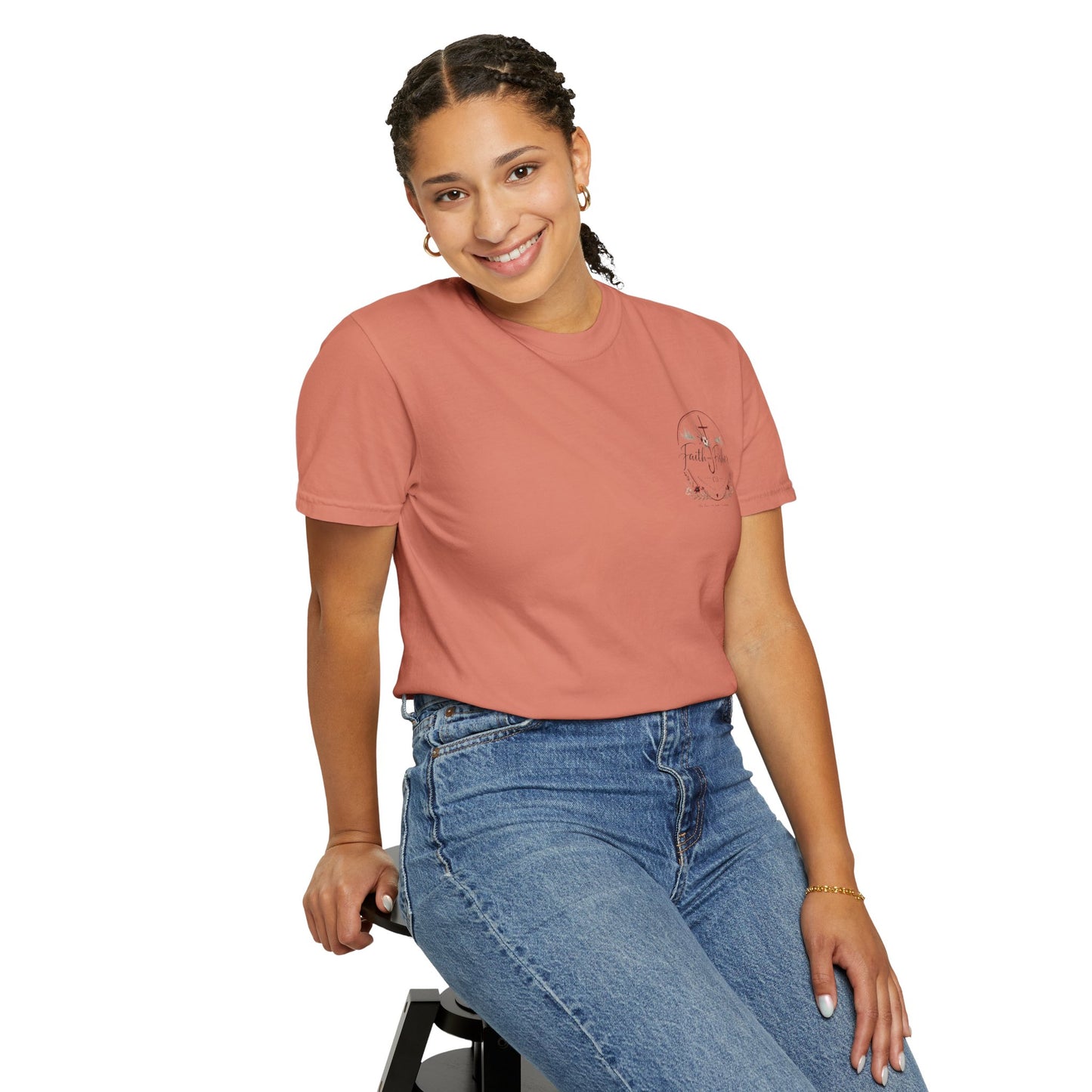 Faith & Fishing Anchor Script T-shirt | Christian Fishing Co.