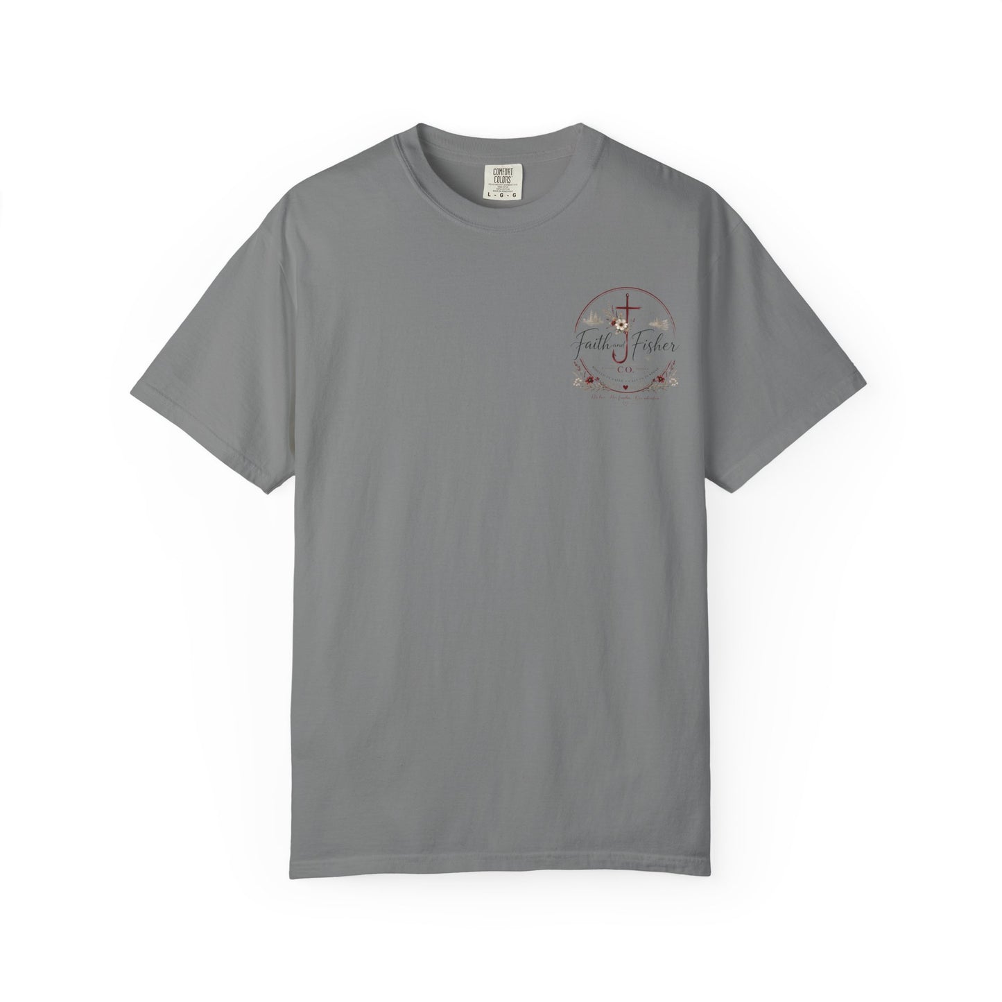 Faith & Fishing Anchor Script T-shirt | Christian Fishing Co.