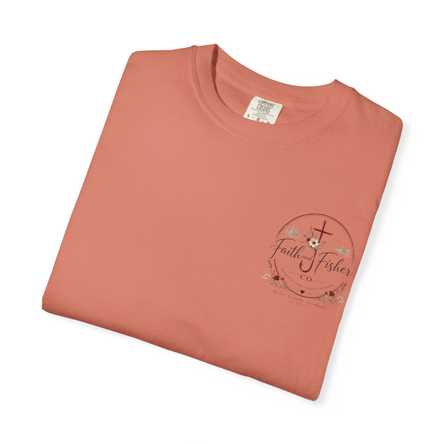 Faith & Fishing Anchor Script T-shirt | Christian Fishing Co.