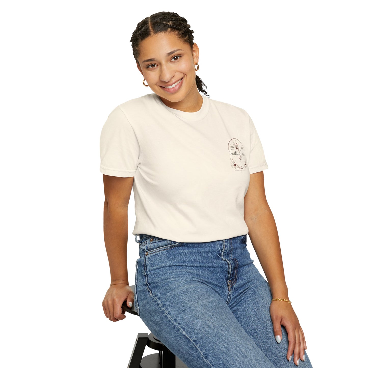Faith & Fishing Anchor Script T-shirt | Christian Fishing Co.