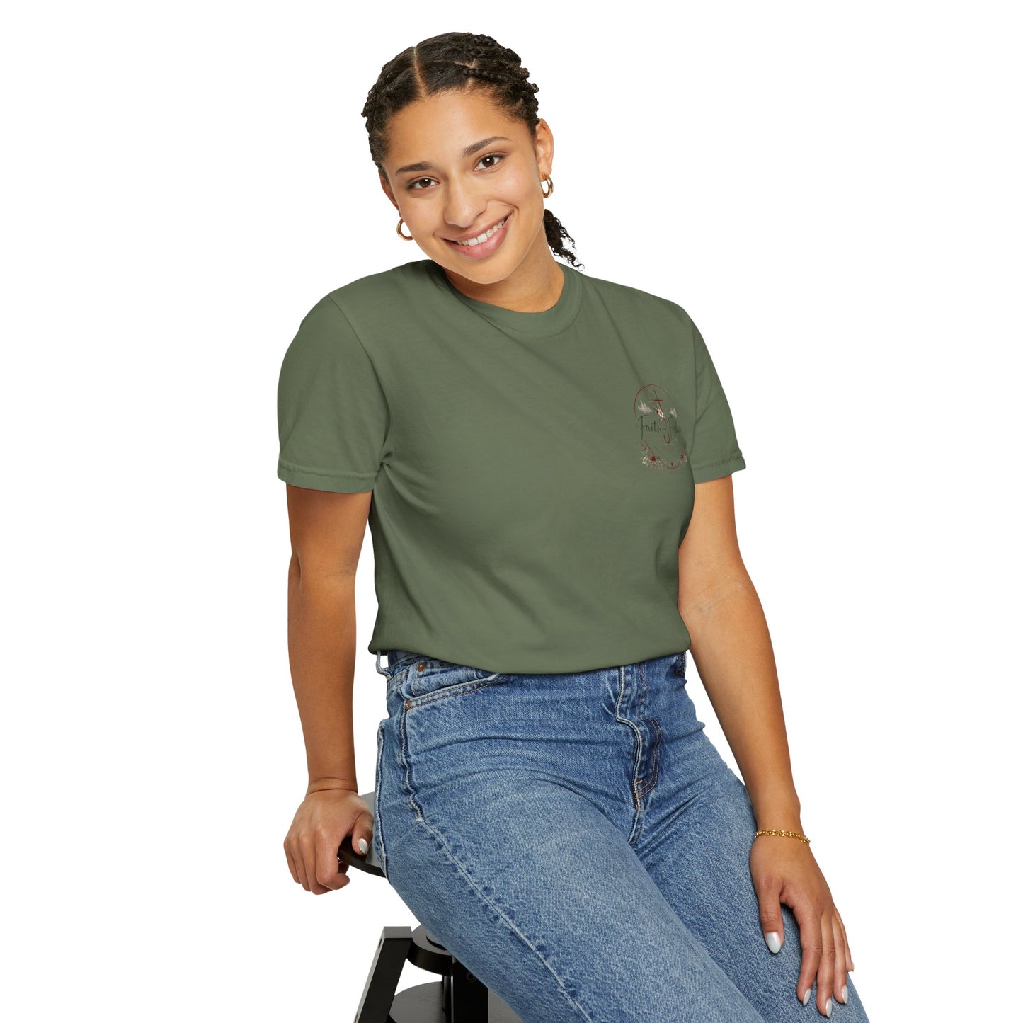 Faith & Fishing Anchor Script T-shirt | Christian Fishing Co.