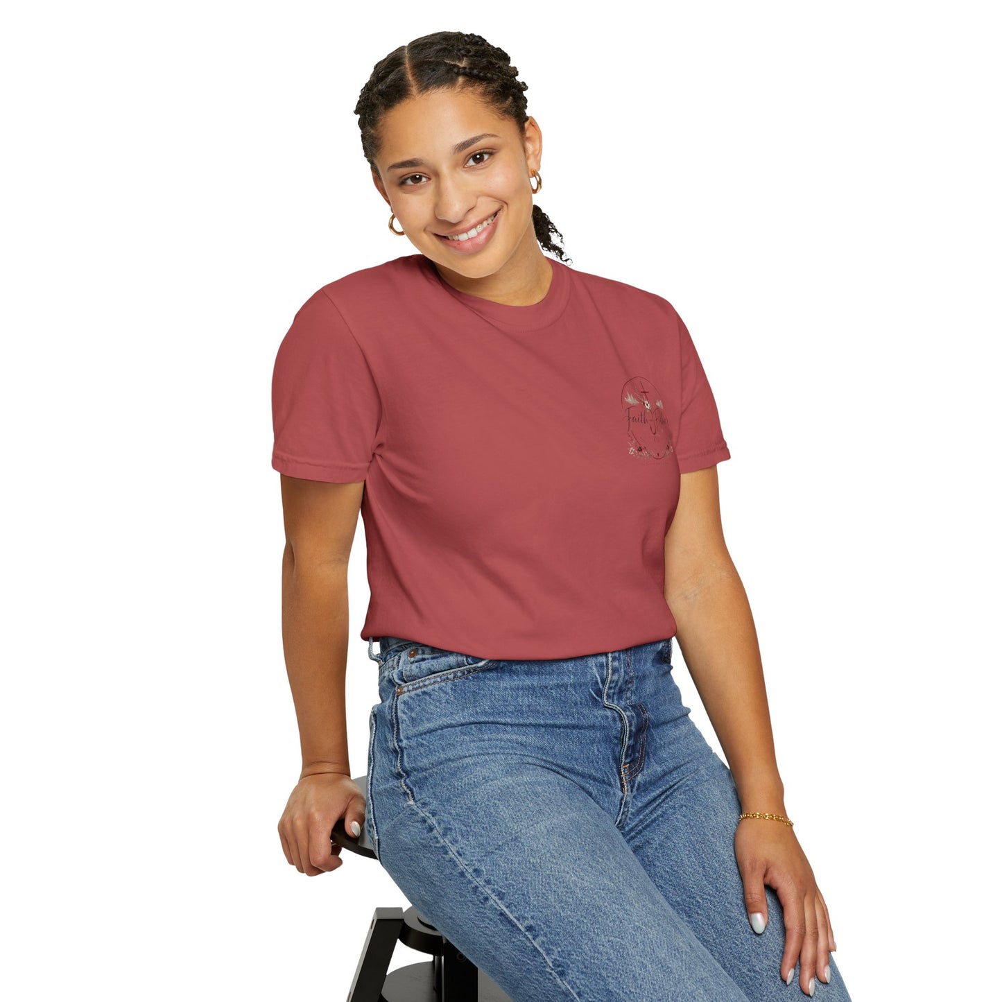 Faith & Fishing Anchor Script T-shirt | Christian Fishing Co.