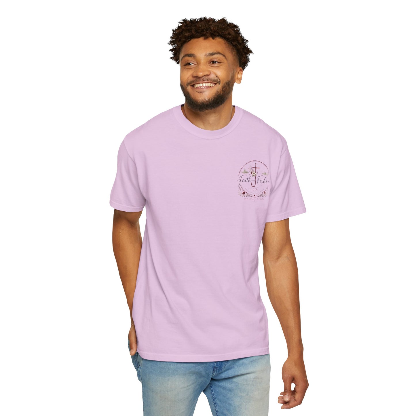 Faith & Fishing Anchor Script T-shirt | Christian Fishing Co.