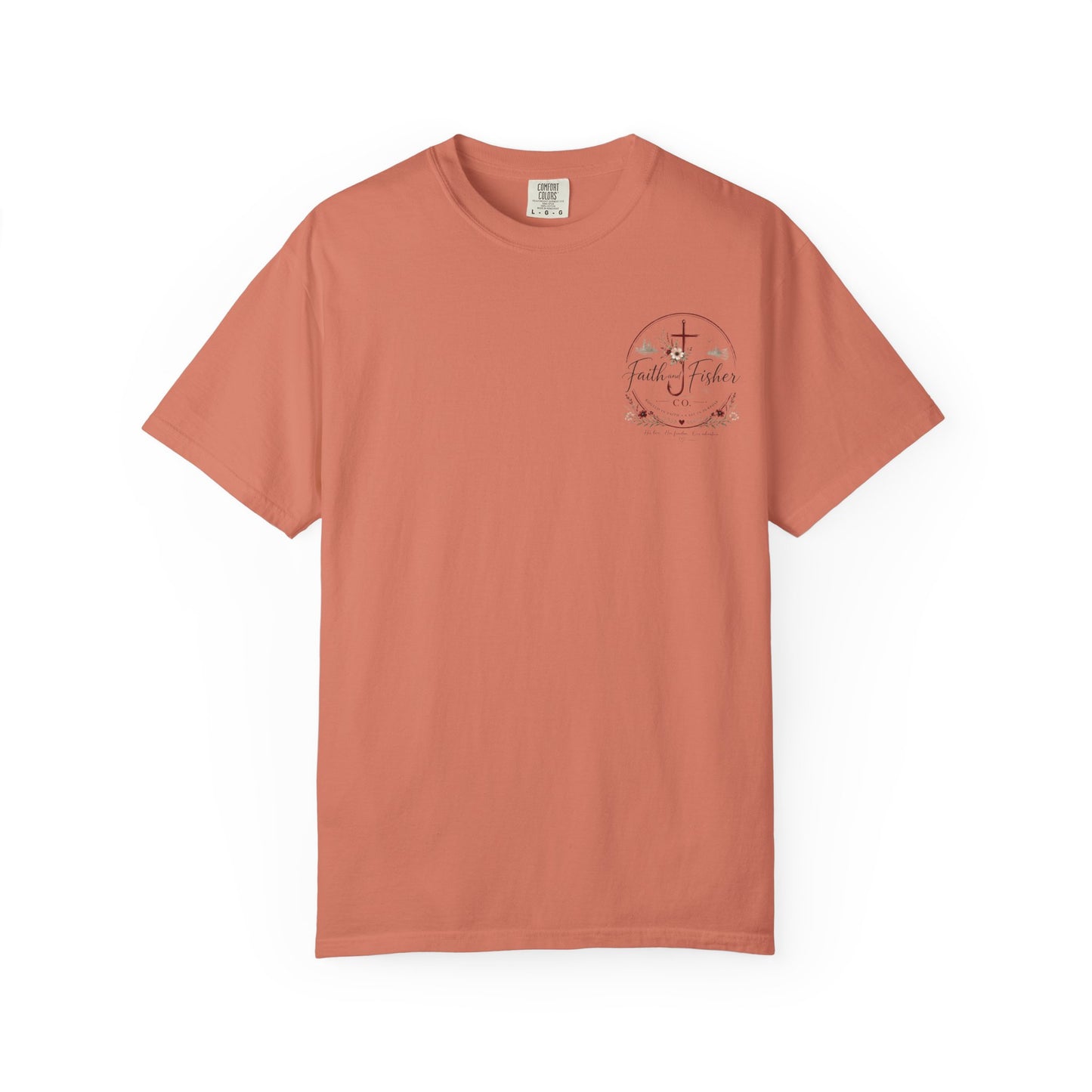 Faith & Fishing Anchor Script T-shirt | Christian Fishing Co.