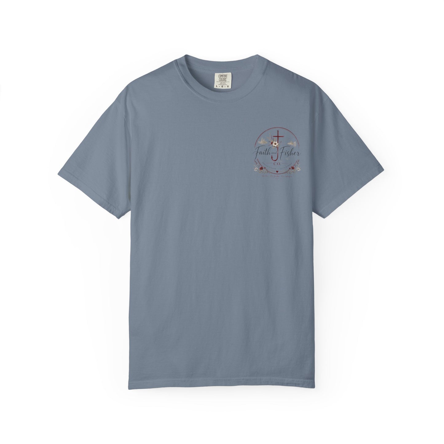 Faith & Fishing Anchor Script T-shirt | Christian Fishing Co.