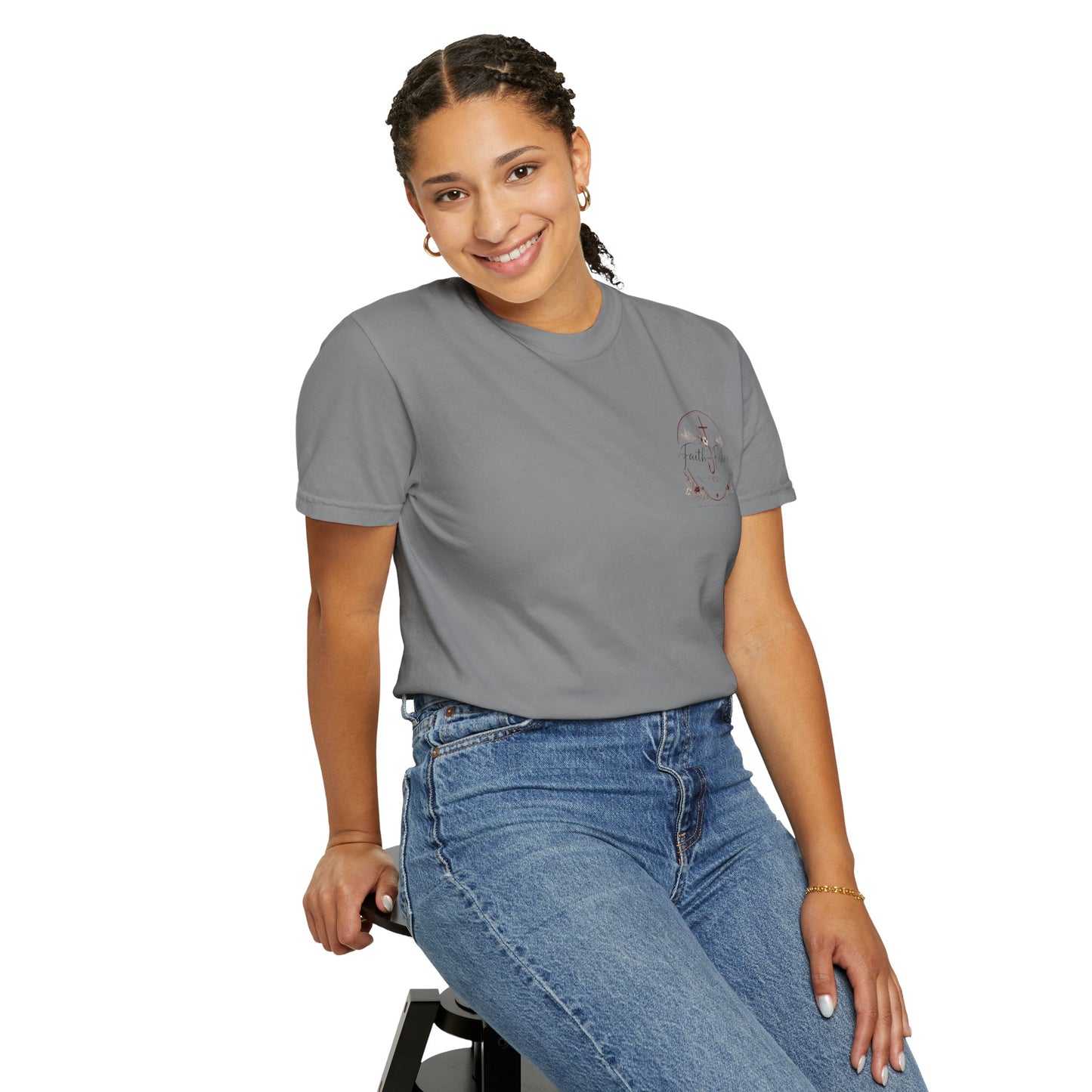 Faith & Fishing Anchor Script T-shirt | Christian Fishing Co.