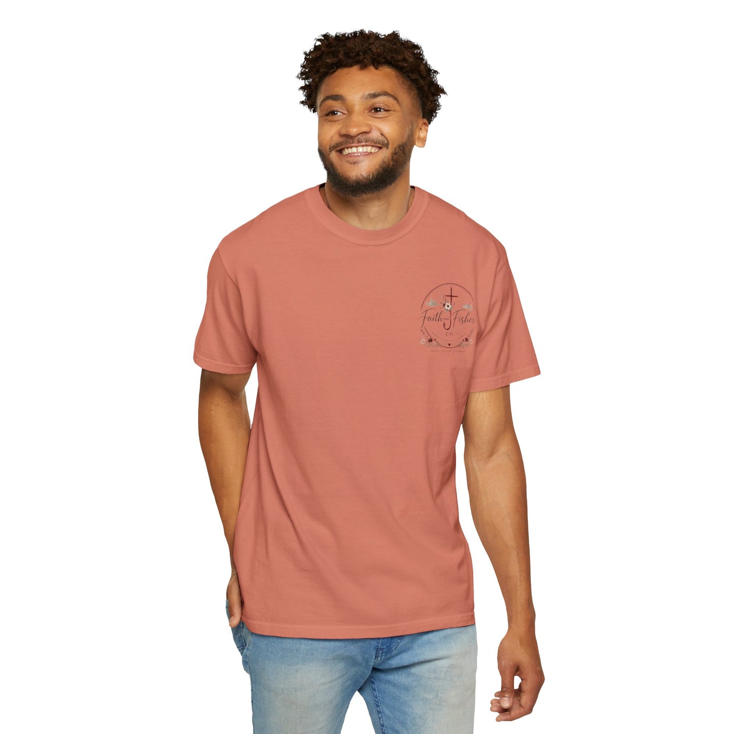 Faith & Fishing Anchor Script T-shirt | Christian Fishing Co.