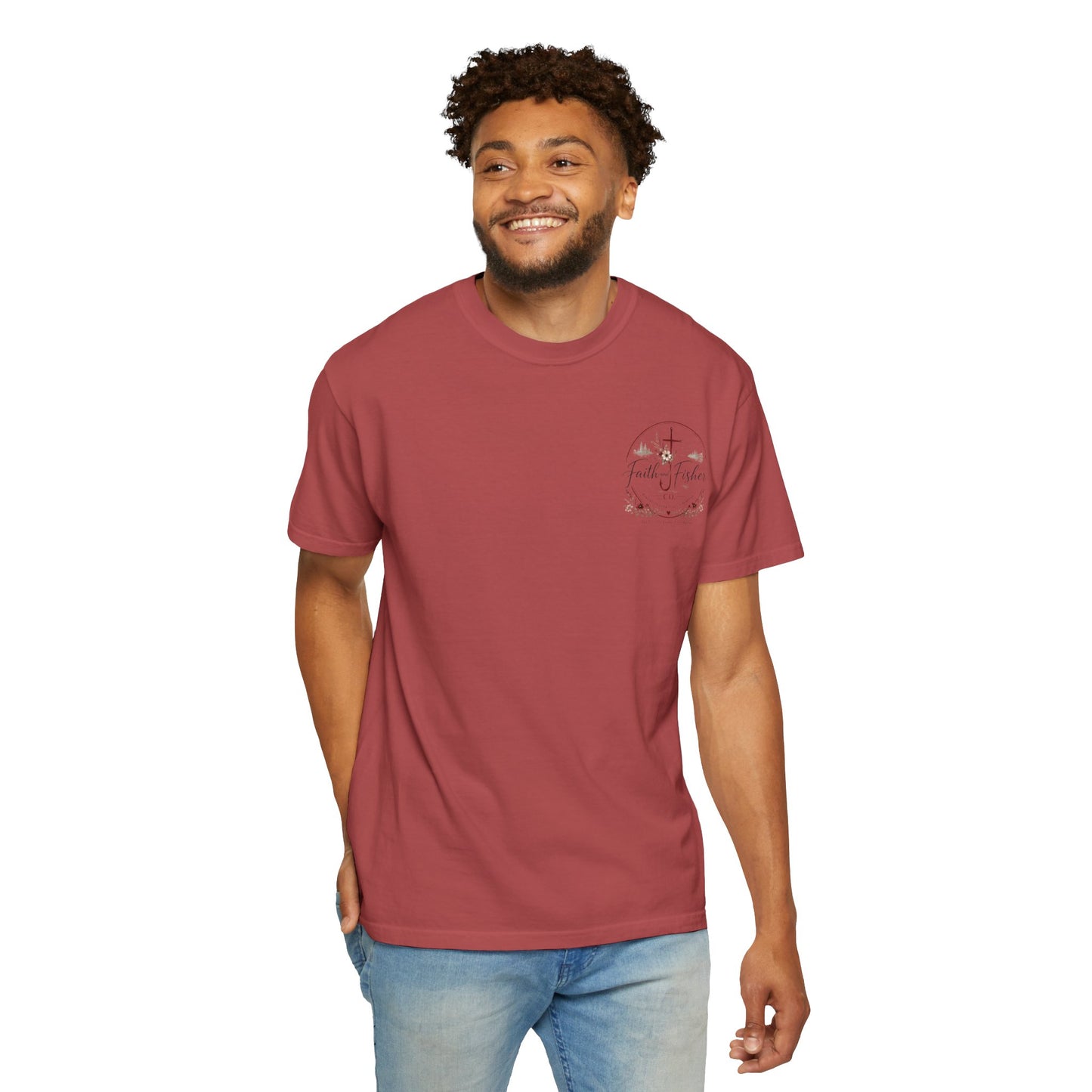 Faith & Fishing Anchor Script T-shirt | Christian Fishing Co.