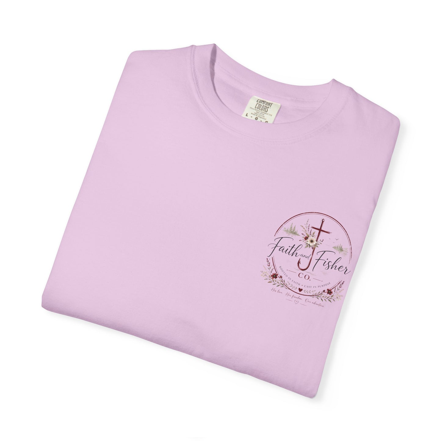 Faith & Fishing Anchor Script T-shirt | Christian Fishing Co.