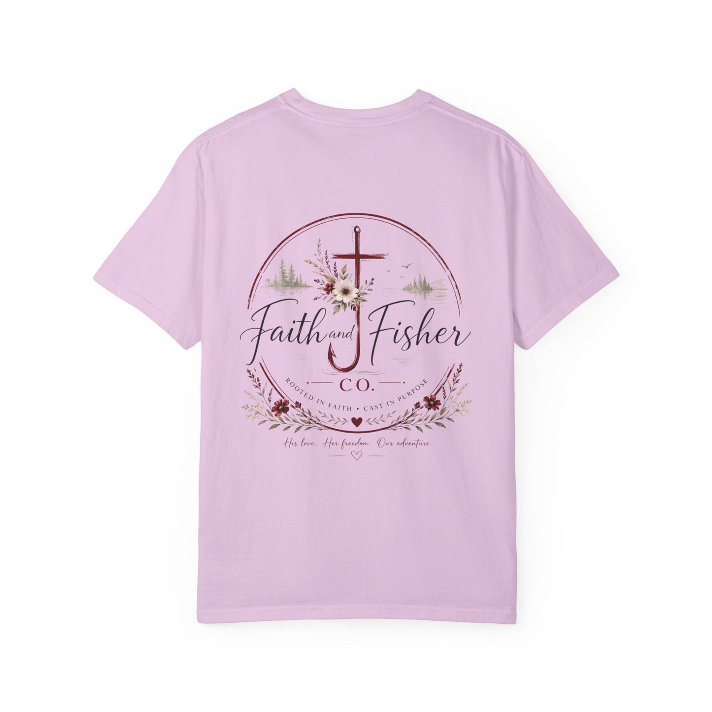 Faith & Fishing Anchor Script T-shirt | Christian Fishing Co.
