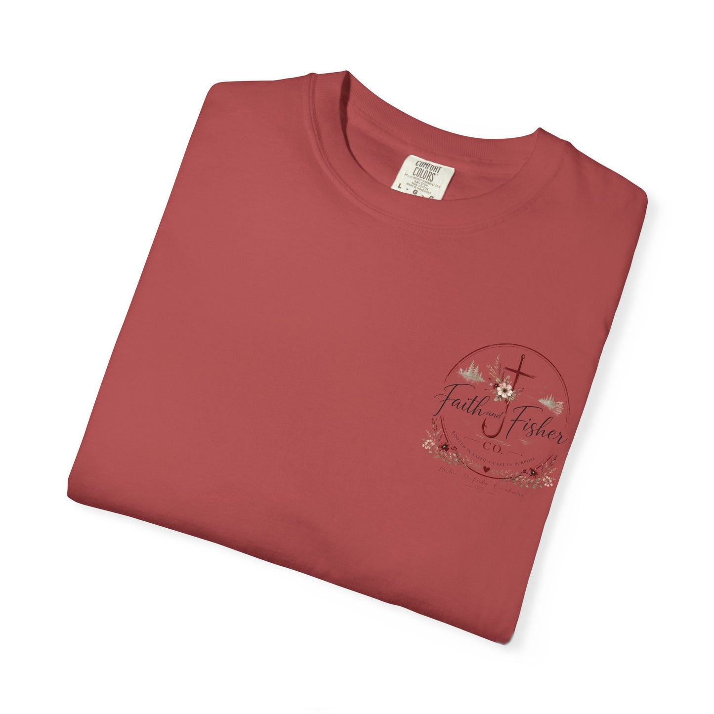 Faith & Fishing Anchor Script T-shirt | Christian Fishing Co.