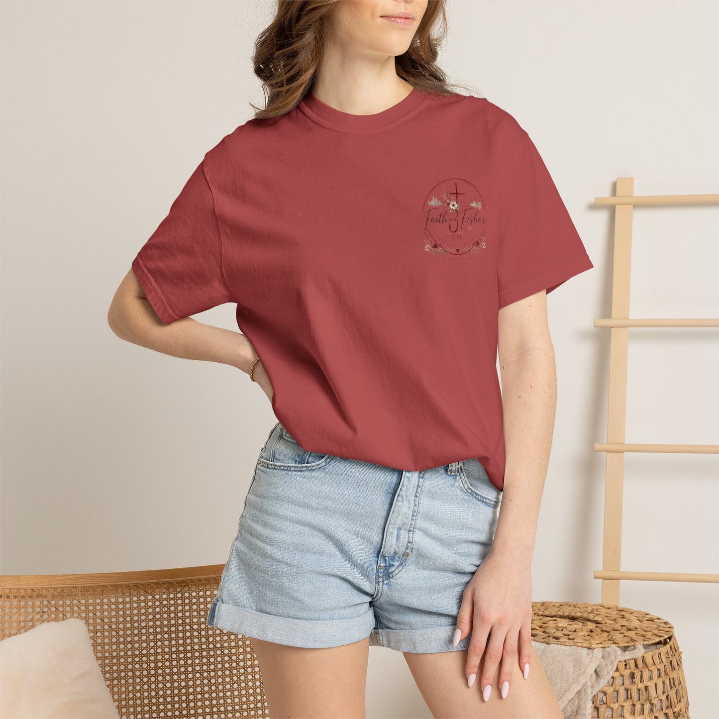 Faith & Fishing Anchor Script T-shirt | Christian Fishing Co.