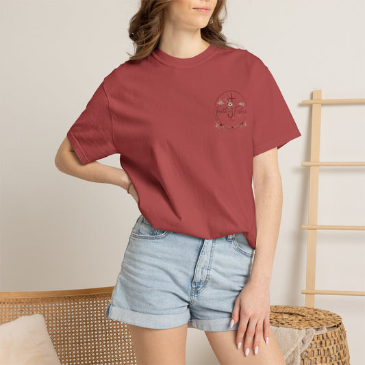Faith & Fishing Anchor Script T-shirt | Christian Fishing Co.