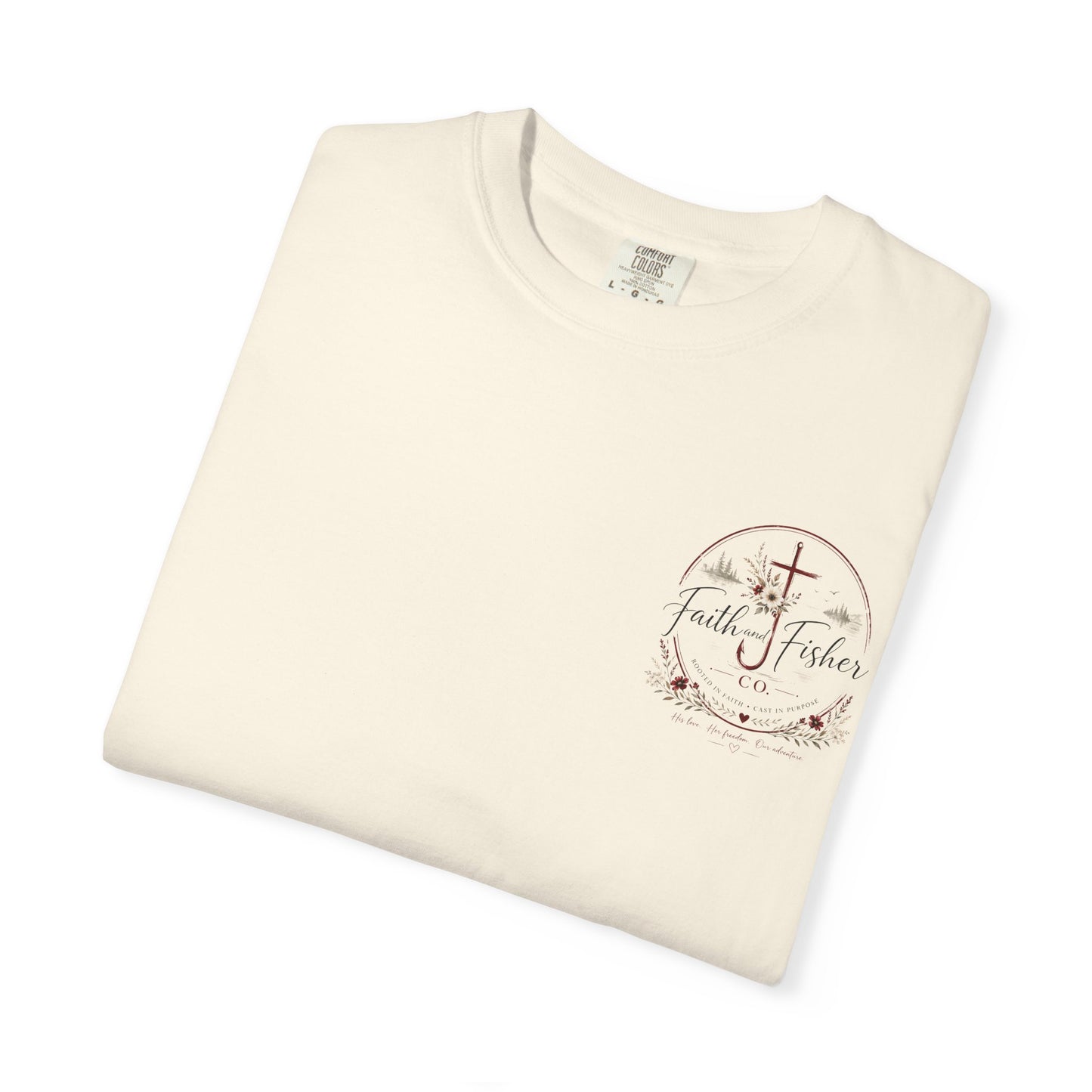 Faith & Fishing Anchor Script T-shirt | Christian Fishing Co.