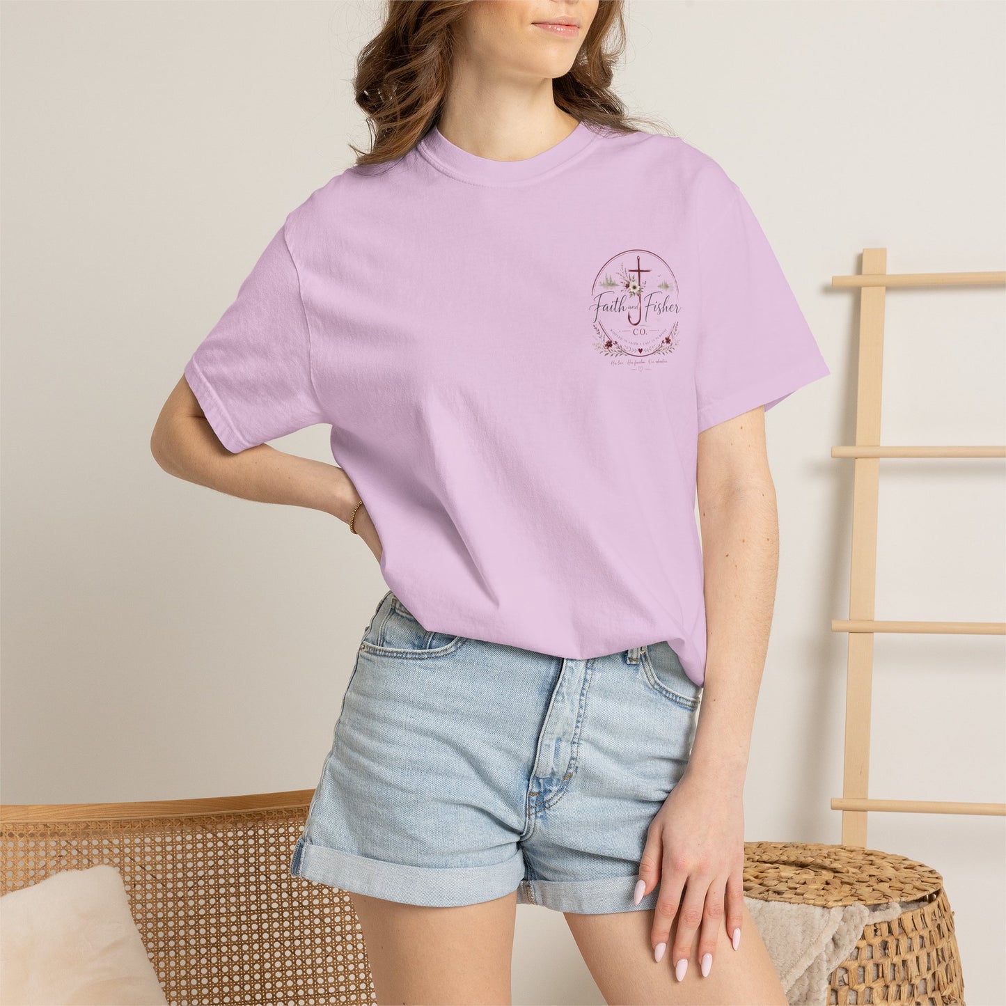 Faith & Fishing Anchor Script T-shirt | Christian Fishing Co.