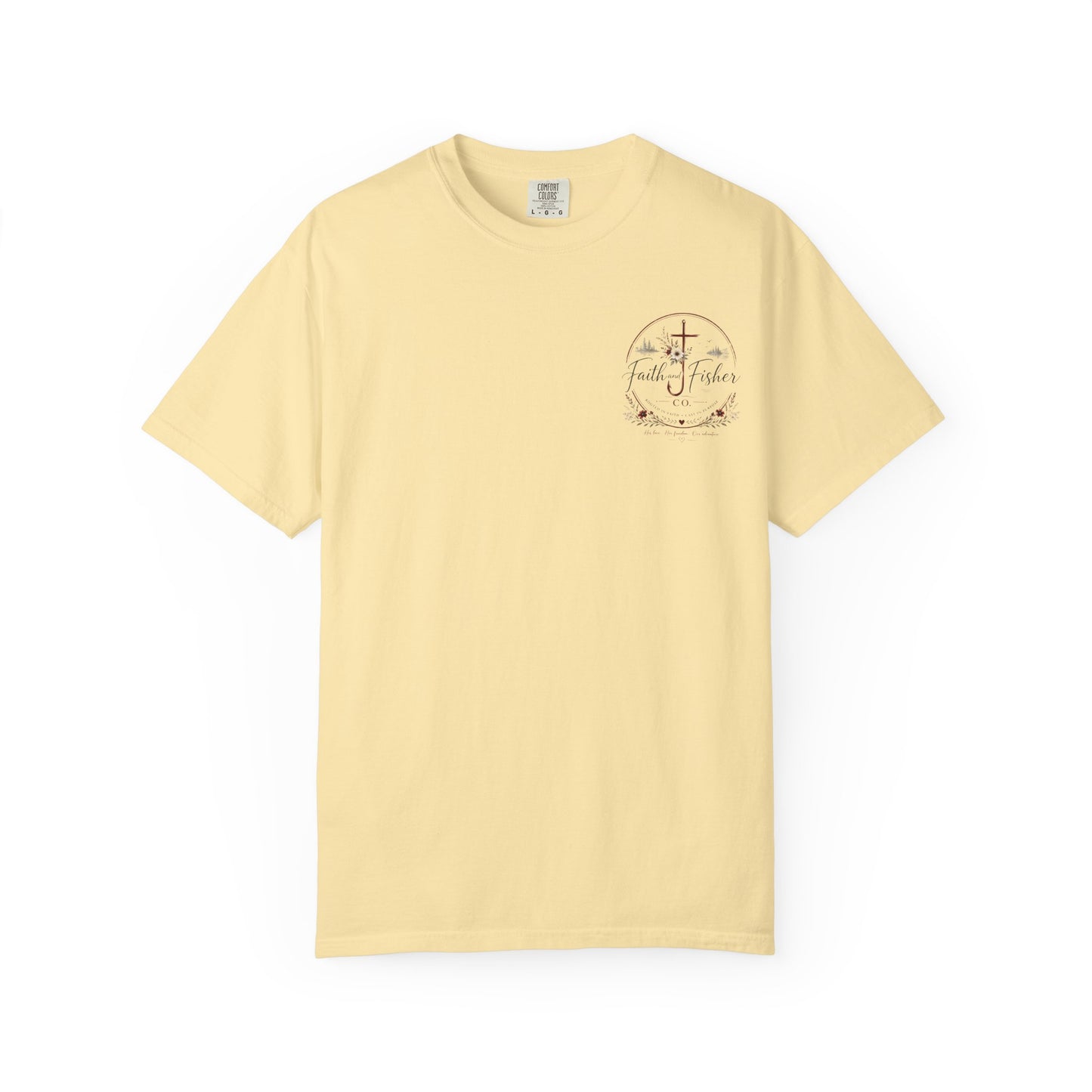 Faith & Fishing Anchor Script T-shirt | Christian Fishing Co.
