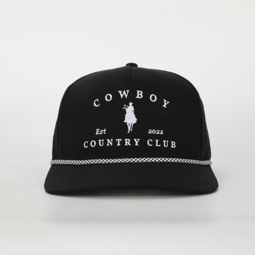 Horse Roped Hat Black