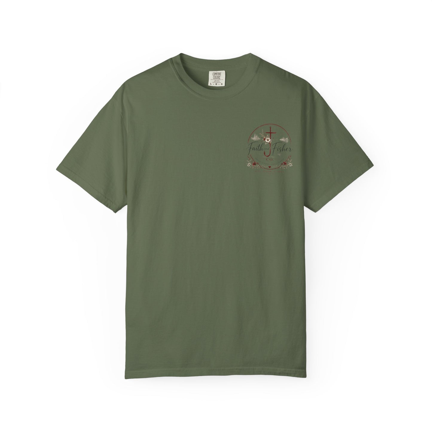 Faith & Fishing Anchor Script T-shirt | Christian Fishing Co.
