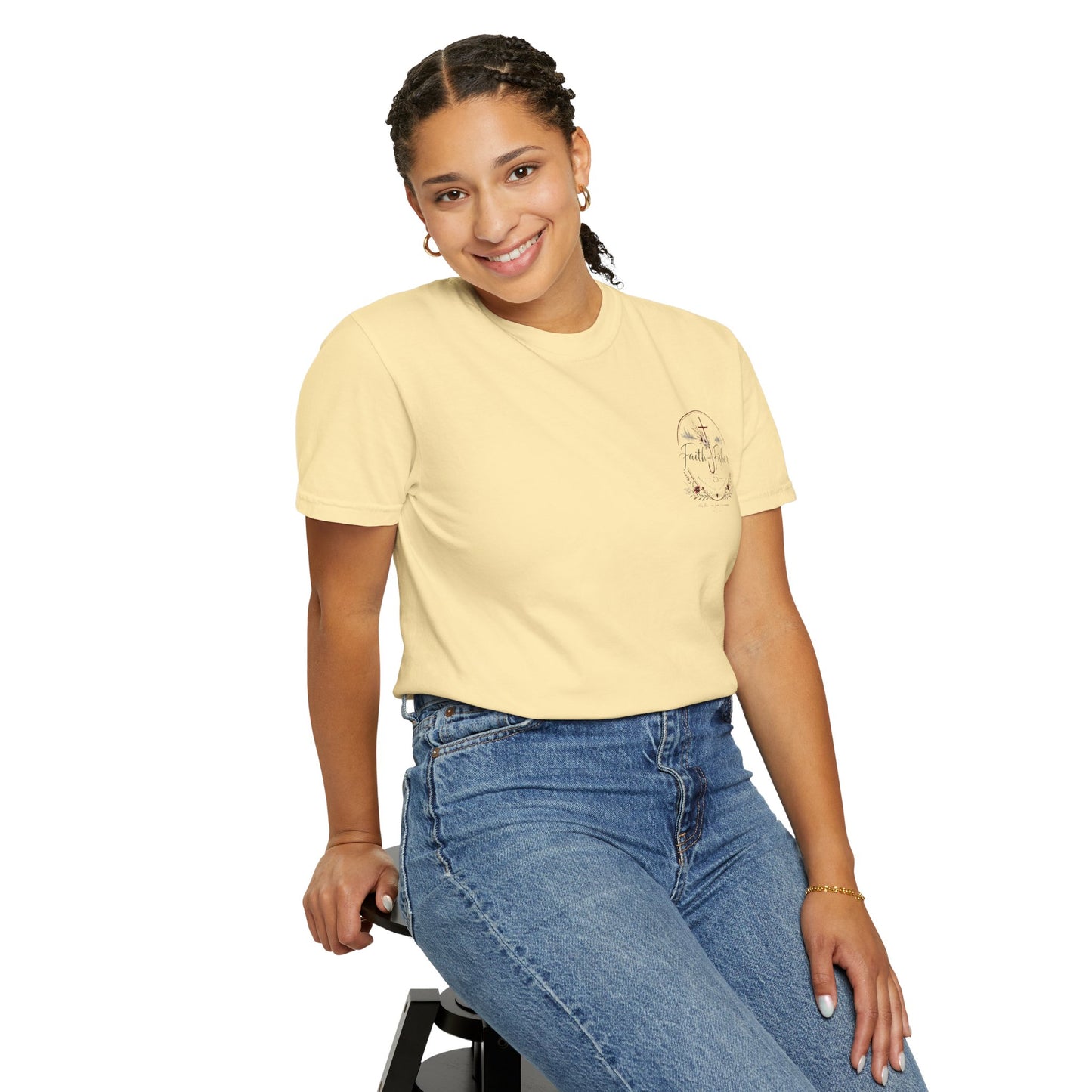 Faith & Fishing Anchor Script T-shirt | Christian Fishing Co.