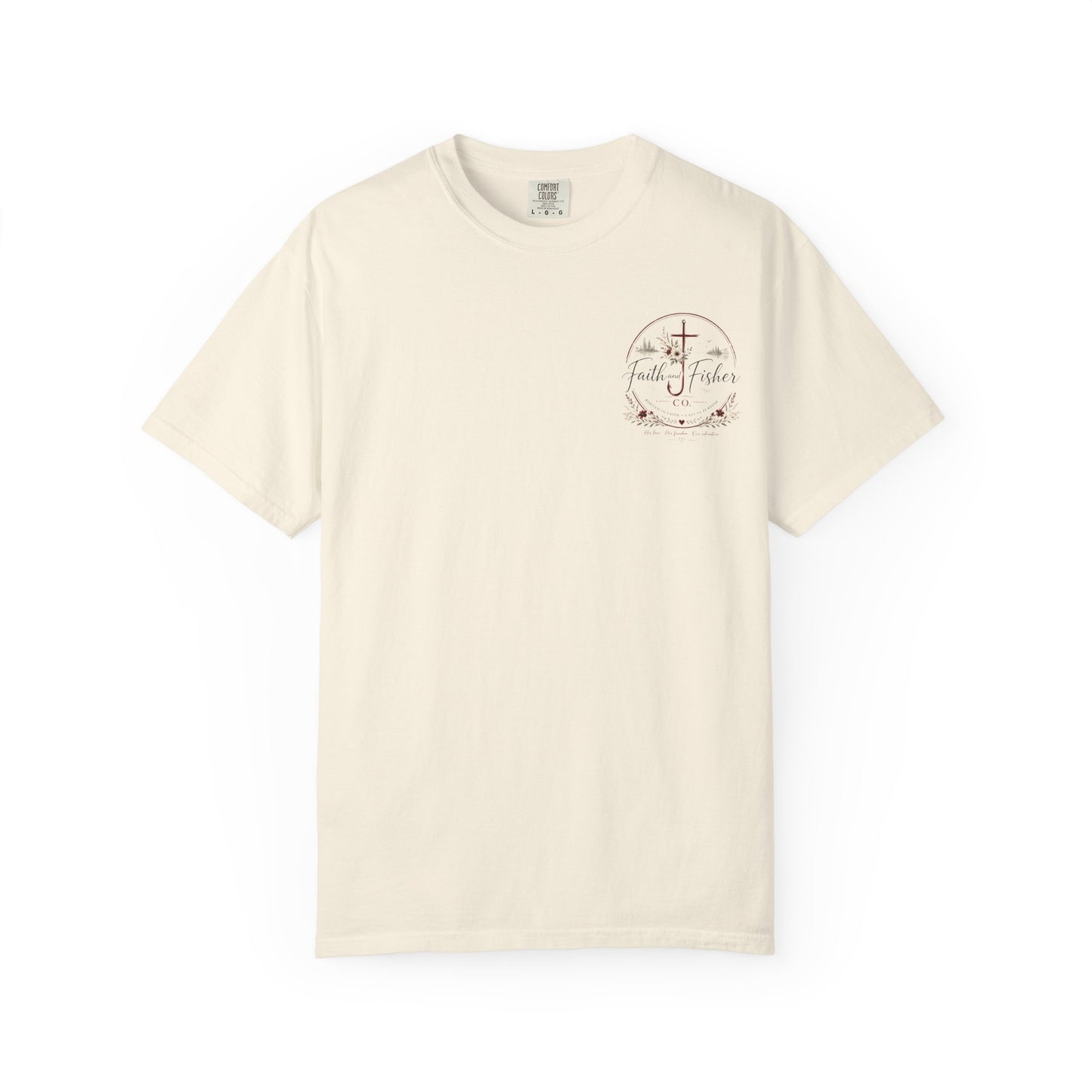 Faith & Fishing Anchor Script T-shirt | Christian Fishing Co.